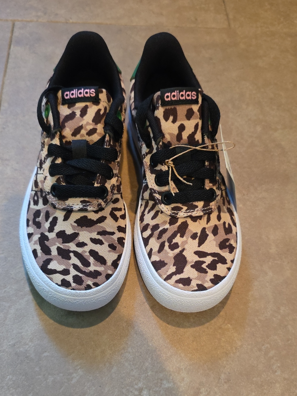 Adidas Kids Leopard Print Sneakers - Brown/Black